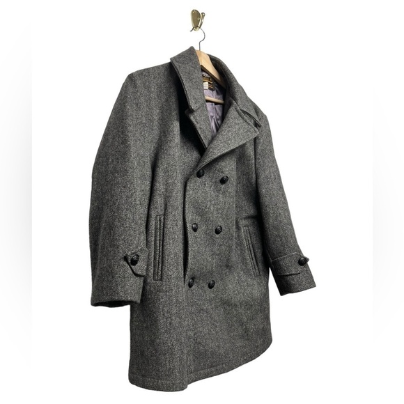 VINTAGE EDDIE BAUER Wool Peacoat Gray 44 - Picture 5 of 11